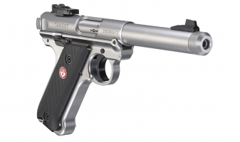 Ruger MK IV Target 5,5 Zoll Stainless mit Gewindelauf - .22lr | Waffen Falch