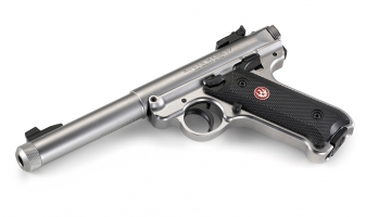 Ruger MK IV Target 5,5 Zoll Stainless mit Gewindelauf - .22lr | Waffen Falch